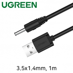 유그린 U-10376 USB 전원 케이블 1m (3.5x1.4mm/블랙)