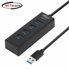 NETmate NM-UBA305 USB3.0 4포트 허브 (블랙)