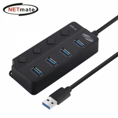 강원전자 넷메이트 NM-UBA306 USB3.0 4포트 허브 (블랙)