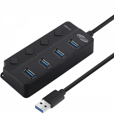 강원전자 넷메이트 NM-UBA306 USB3.0 4포트 허브 (블랙)