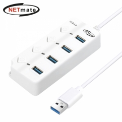 강원전자 넷메이트 NM-UBA306W USB3.0 4포트 허브 (화이트)