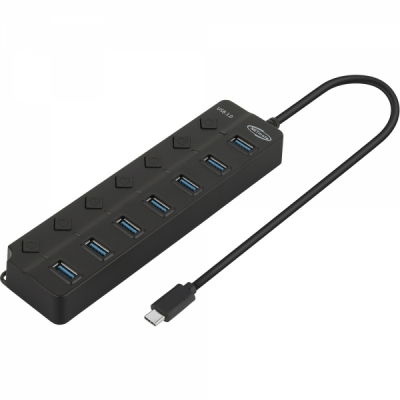 강원전자 넷메이트 NM-UBC305 USB3.0 Type C 7포트 허브 (블랙)