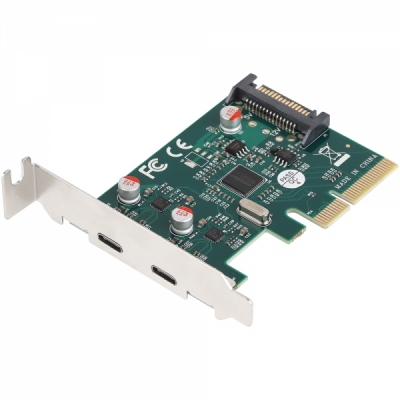 NETmate NM-SWC05 USB3.1 Gen2 Type C 2포트 PCI Express 카드(슬림PC겸용)