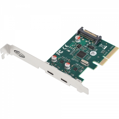 NETmate NM-SWC05 USB3.1 Gen2 Type C 2포트 PCI Express 카드(슬림PC겸용)