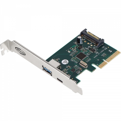 강원전자 넷메이트 NM-SWC07 USB3.1 Gen2 2포트 PCI Express 카드(슬림PC겸용)