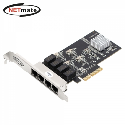 강원전자 넷메이트 N-451 PCI Express 쿼드 기가비트 랜카드(Realtek)(슬림PC겸용)