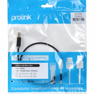프로링크 PF466B-0050 USB2.0 AM-BM 케이블 0.5m