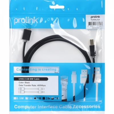 프로링크 PF466B-0200 USB2.0 AM-BM 케이블 2m