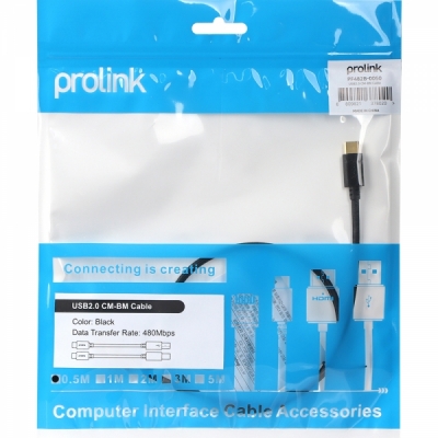 프로링크 PF482B-0050 USB2.0 CM-BM 케이블 0.5m
