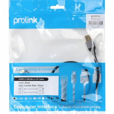 프로링크 PF458G-0050 USB3.0 AM-MicroB 케이블 0.5m