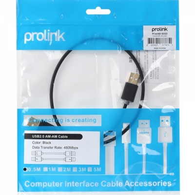 프로링크 PF469B-0050 USB2.0 AM-AM 케이블 0.5m