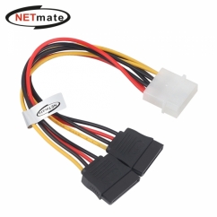 강원전자 넷메이트 NM-SAT08 IDE 4핀 전원 / SATA 파워 15핀 Y 케이블 0.2m