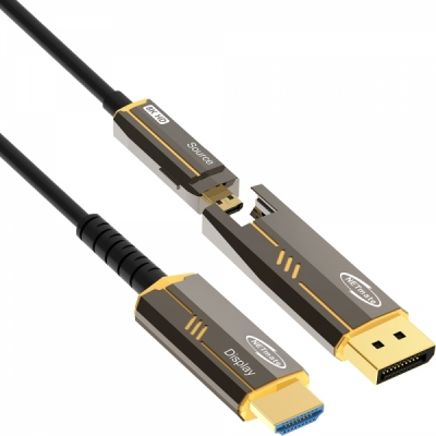 강원전자 넷메이트 NM-DHP30DG DisplayPort to HDMI Hybrid AOC 케이블 30m