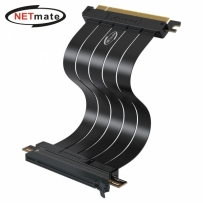 강원전자 넷메이트 NM-DPC1722 PCI-E 4.0 라이저 케이블 200mm (블랙/일자형) [EZDIY-FAB]