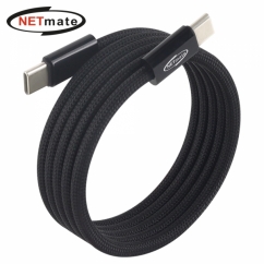 강원전자 넷메이트 NM-UCC2601BM USB2.0 마그네틱 C타입 60W 고속충전 케이블 1m (블랙)
