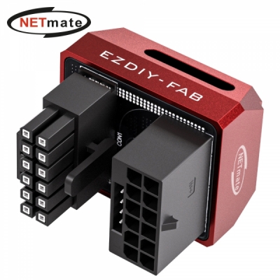 강원전자 넷메이트 NM-DPI18936 600W 12V-2x6 변환 어댑터 (알루미늄 블랙/STD 180도) [EZDIY-FAB]