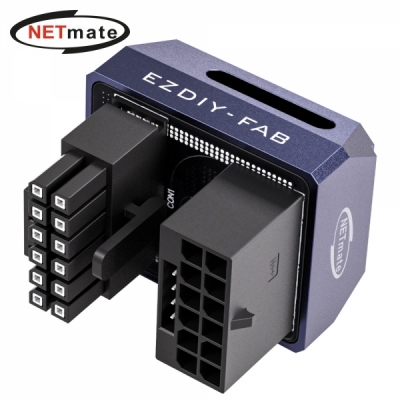 강원전자 넷메이트 NM-DPI18940 600W 12V-2x6 변환 어댑터 (알루미늄 블랙/STD 180도) [EZDIY-FAB]