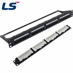 LS전선 LS-PP-UC6-24P-WM-EC CAT.6 24포트 패치 판넬(1U)