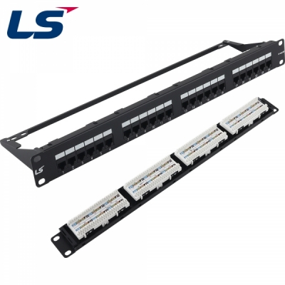 LS전선 LS-PP-UC5E-24P-WM-EC CAT.5E 24포트 패치 판넬 (1U)