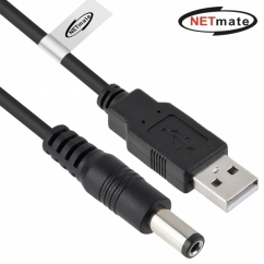 강원전자 넷메이트 NMC-UP252018B USB 전원 케이블 2m (5.5x2.5mm/18W/블랙)