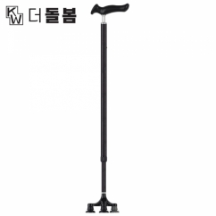 강원전자 더돌봄 프리미엄 6발 자립형 오른손 지팡이(블랙) DB-CSTBC01