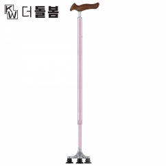 강원전자 더돌봄 프리미엄 6발 자립형 오른손 지팡이(핑크) DB-CSTBC02