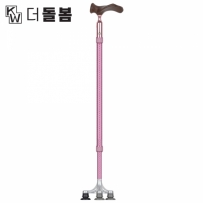 강원전자 더돌봄 프리미엄 6발 자립형 양손 지팡이(핑크) DB-CRTPC02