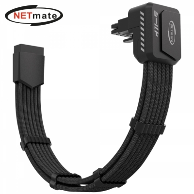 강원전자 넷메이트 600W 12V-2x6 연장 케이블 (블랙/RVS 90도) [EZDIY-FAB] NM-DPR2306
