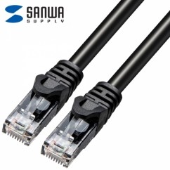 강원전자 산와서플라이 CAT.6A UTP 옥외용 랜 케이블 10m (블랙) KB-T6AWP-10BK