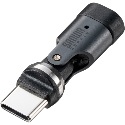 강원전자 산와서플라이 USB2.0 CM/CF 회전 젠더 500-USB095