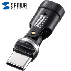 강원전자 산와서플라이 USB2.0 CM/CF 회전 젠더 AD-USB34CCFBK