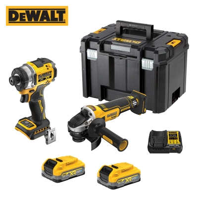 디월트 20V MAX DCF860 임팩트 드라이버 + DCG4051 그라인더 콤보 세트(파워스택 3.5Ah 2팩, 충전기) DCK2146S2T-KR