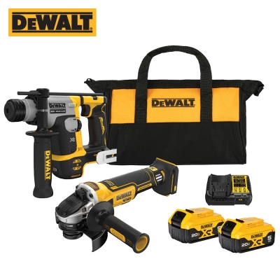 디월트 20V MAX DCH172 햄머드릴 + DCG4051 그라인더 콤보 세트(5.0Ah 2팩, 충전기) DCK2149P2-KR