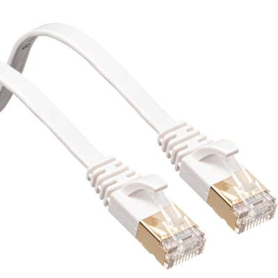강원전자 산와서플라이 CAT.7 STP FLAT 랜 케이블 0.5m (화이트) KB-FLU7-005W