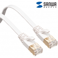 강원전자 산와서플라이 CAT.7 STP FLAT 랜 케이블 2m (화이트) KB-FLU7-02W