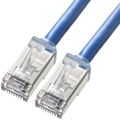 강원전자 산와서플라이 CAT.6A STP 랜 케이블 3m (블루) KB-T6ASB-03BL
