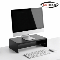 강원전자 넷메이트 다용도 2단 메탈 받침대, 400x260x125mm 블랙 NM-AM400BF