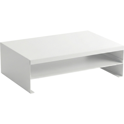 강원전자 넷메이트 다용도 2단 메탈 받침대, 400x260x125mm 화이트 NM-AM400WF