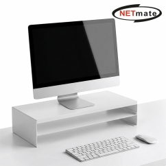 강원전자 넷메이트 다용도 2단 메탈 받침대, 560x260x125mm 화이트 NM-AM560WF