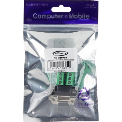 강원전자 넷메이트 DB9F / 9핀 터미널 블록 젠더 NM-DB9F05