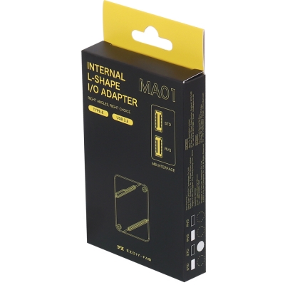 강원전자 넷메이트 USB3.2 Gen2 Type E 변환 어댑터, 블랙 STD 90도 [EZDIY-FAB] NM-DPC265