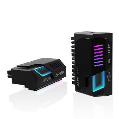 강원전자 넷메이트 메인보드 ATX 24핀 ARGB 어댑터 (블랙/90도) [EZDIY-FAB] NM-DPI2312