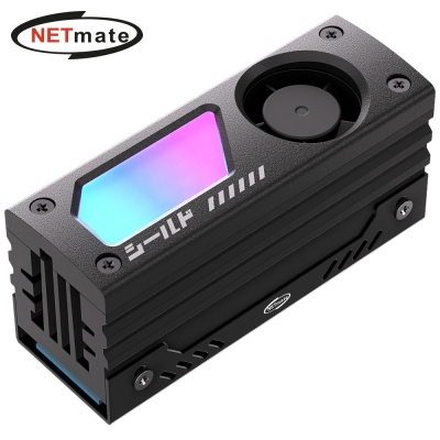 강원전자 넷메이트 ARGB M.2 SSD 알루미늄 방열판 (블랙) [EZDIY-FAB] NM-DPI2362