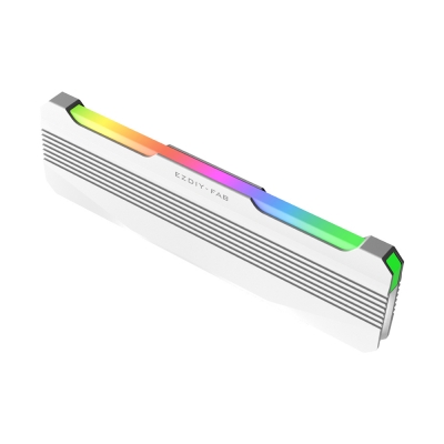 강원전자 넷메이트 ARGB 알루미늄 메모리 방열판, 화이트 단품 [EZDIY-FAB] NM-DPI2681