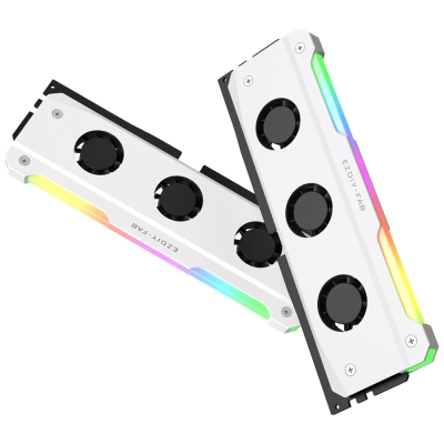 강원전자 넷메이트 ARGB PWM 터보 쿨링 메모리 쿨러, 화이트 2개 세트 [EZDIY-FAB] NM-DPI2693