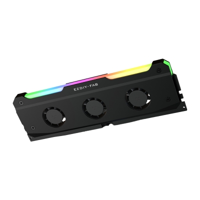 강원전자 넷메이트 ARGB PWM 터보 쿨링 메모리 쿨러, 블랙 단품 [EZDIY-FAB] NM-DPI269