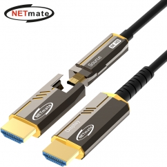 강원전자 넷메이트 HDMI2.1 Hybrid AOC 배관용 케이블 40m (골드) NM-HAP40DG
