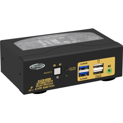 강원전자 넷메이트 듀얼 4K 60Hz HDMI KVM 2:1 스위치(USB) NM-HK4602D