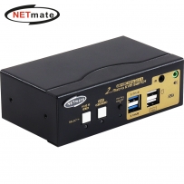 넷메이트 듀얼 4K 60Hz HDMI 매트릭스 KVM 2:1 스위치(USB) NM-HKT4602D
