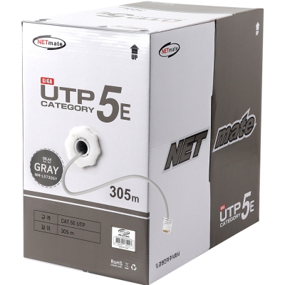 강원전자 넷메이트 CAT.5E UTP 케이블 305m (연선/그레이) NM-L5730GY
